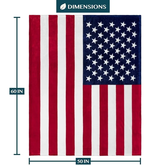 American Flag Fleece Blanket 50"x60" Brand New - Picture 3 of 4